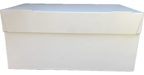 cod: 3181 (10u) CAJAS RECTANGULAR COMBINADA BLANCA-KRAFT PORCION DE TORTA - medida: 20x12x5