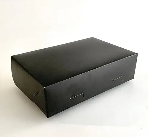 cod: 3534 (100u) CAJAS NEGRAS  CARTULINA MULTIUSO HAMBURGUESA PAPA NEGRO - medida: 23x15x7