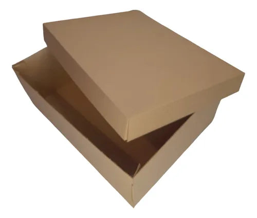 cod: 170 (10u) CAJA 40X30X15 OFICINA BOTAS KRAFT LAMINADO Base y Tapa (10U) COD: 170 - medida: 40x30x15