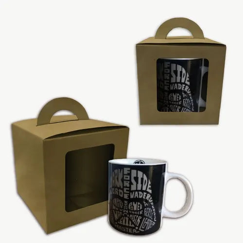 cod: 2666 (100u) CAJA PARA TAZAS EXCELENTE PARA REGALOS C/ VENTANA - medida: 11.4x11.4x11.4
